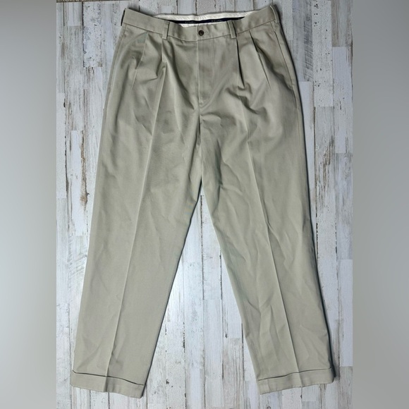 Brooks Brothers Pants Mens 36x32 Cream Advantage Chino Trousers - Picture 2 of 10